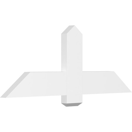 Ekena Millwork Eugene Architectural Grade PVC Gable Bracket, 48"W x 18"H x 2"D x 6"F, 9/12 Pitch GBP048X18X0206EUG00